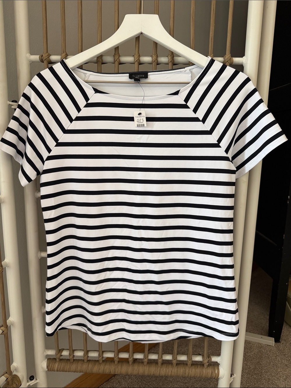 NWT Talbots Striped Short Sleeve Top Size S